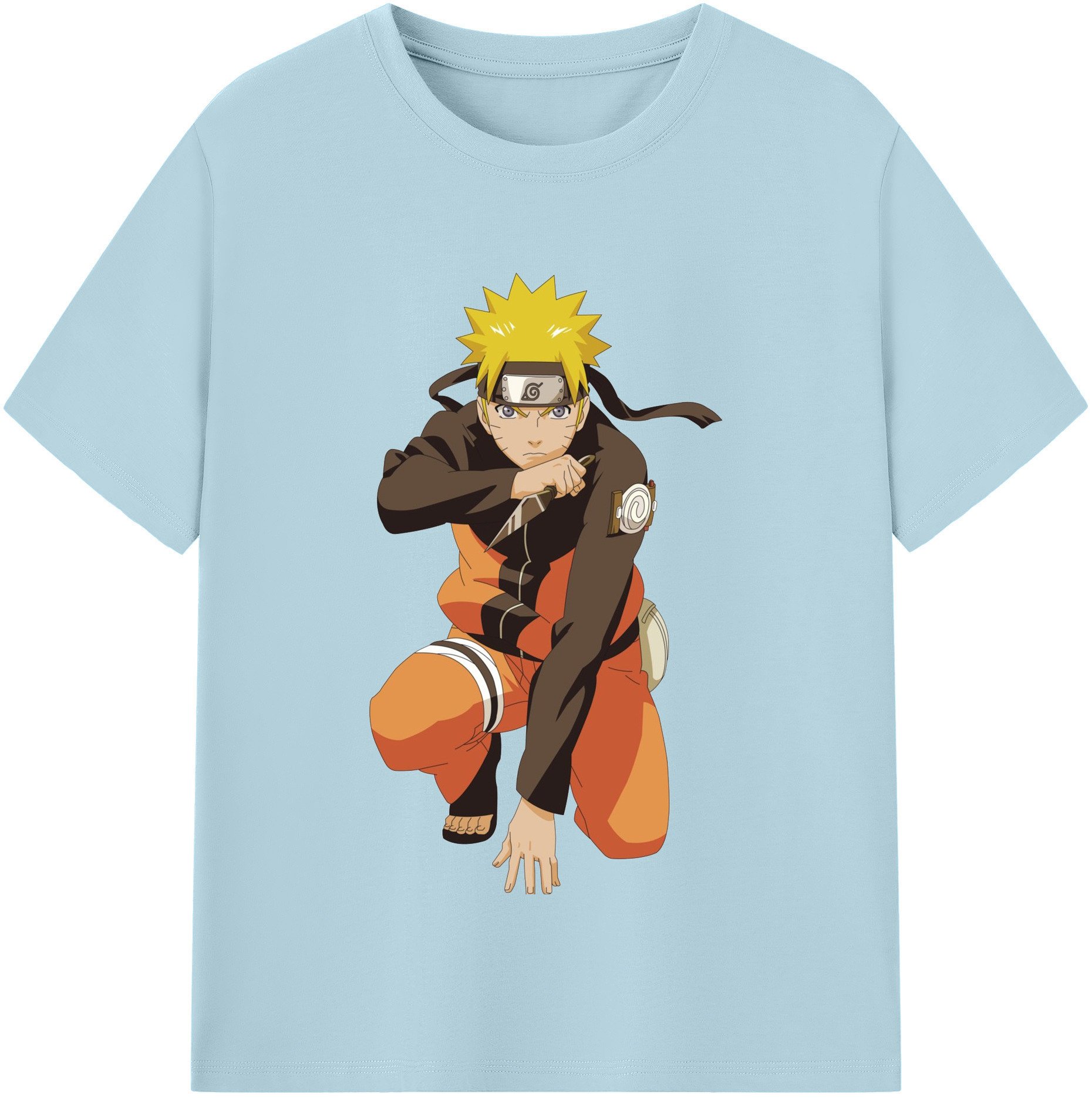 （画像用） NARUTO -ナルト- うずまき ナルト Uzumaki Naruto 綿100％半袖Tシャツ（フロントプリント）